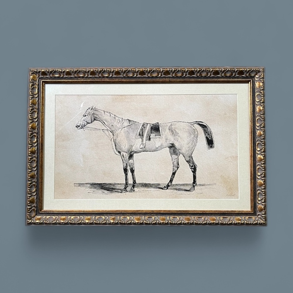 "Ready for the Ride" by Marmont Hill Framed Equestrian Art Print, 18” x 12” x 1”